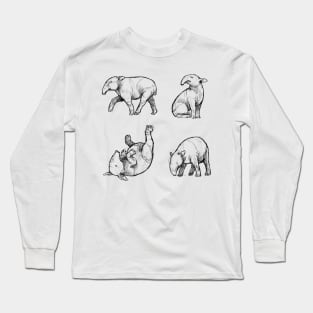 Sketches of a Tapir Long Sleeve T-Shirt